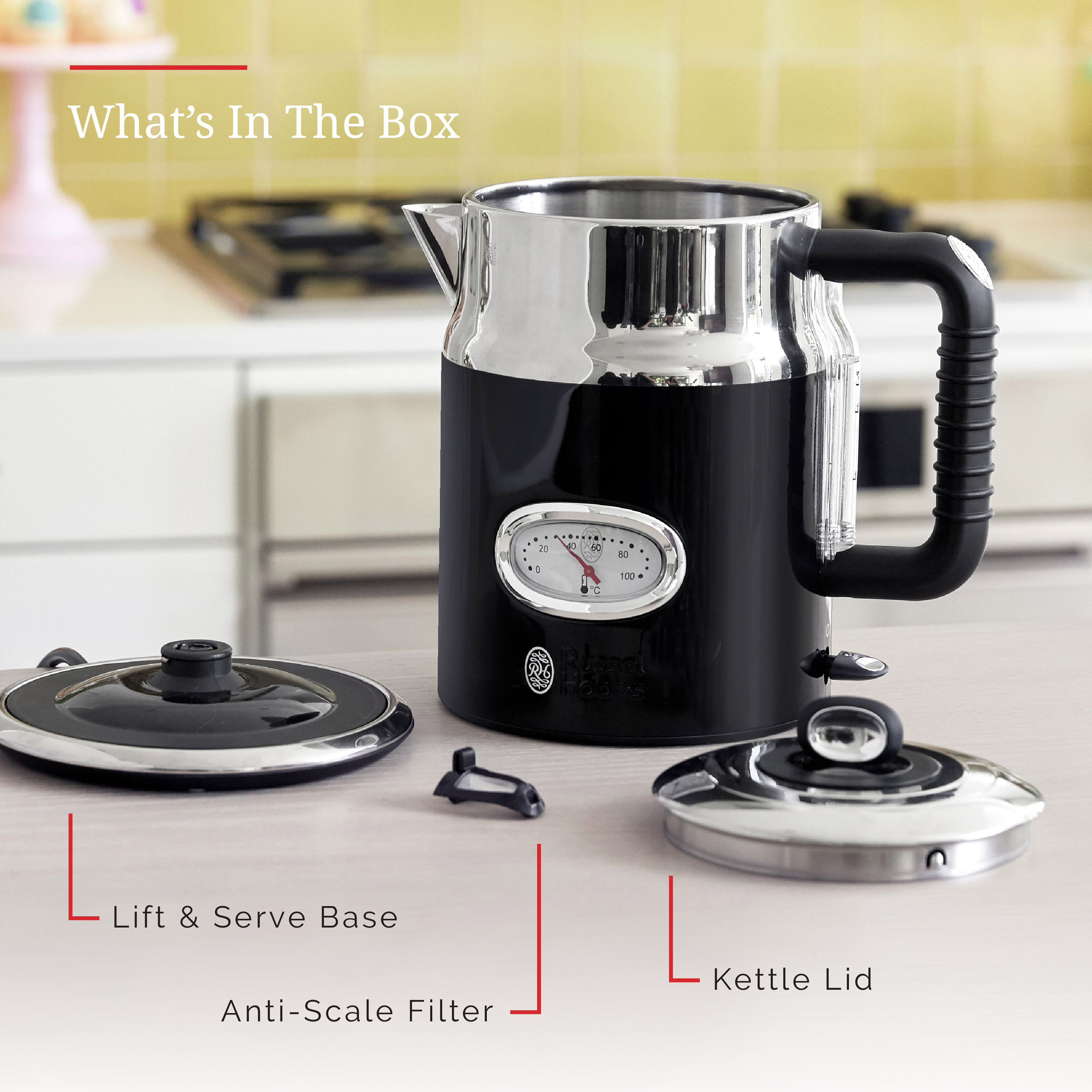 Russell hobbs 2025 retro kettle black